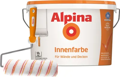 Produktbild von Alpina Innenfarbe 10 Liter + Gratis Roller