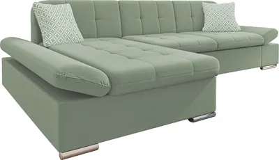 A sectional sofa is shown from a diagonal angle against a white background.