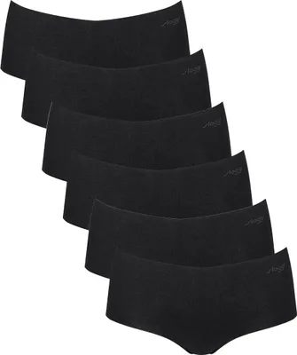 Produktbild von sloggi 6er Pack ZERO Modal 2.0 Short Slip Höchster Tragekomfort für Damen oder Herren, Bogenkante am Po für eleganten Look, Nahtlos und unsichtbar unter der Kleidung schwarz S