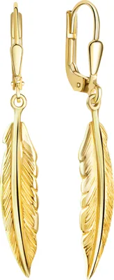 Produktbild von V Ohrhänger 925/- Sterling Silber 4,0cm gelb 371330575-2