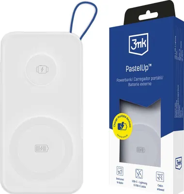 Image de Powerbank PastelUp 10 000mAh 22.5W USB A/C Blanc