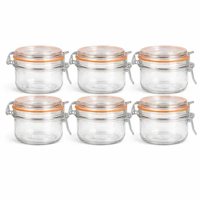 6er Set Einmachgläser 170 ml mit Bügelverschluss – luftdicht für Marmelade & Honig