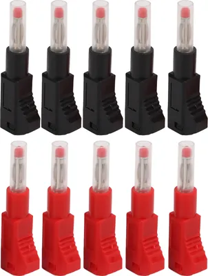 Image de fiche banane 4 mm avec gaine rétractable pour équipement de sécurité industriel