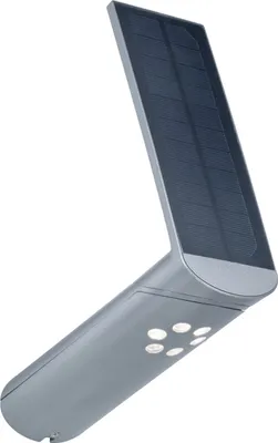 Produktbild von Outdoor Solar Wandleuchte Ilias IP44 3000K 100 lumen Bewegungsmelder Alugrey