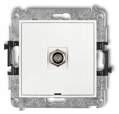 Obrázek produktu pro KARLIK MINI zásuvka pro anténu, typ F, bílá, MGFBO-1