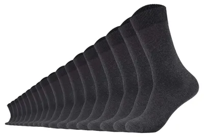Produktbild von Camano Uni Socken 18er Pack - Comfort Socks, einfarbig Grau 39-42