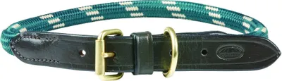 Image de Weatherbeeta corde cuir collier de chien WB1342 (S) (Vert/Brun)