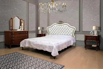 Immagine prodotto di Camera da letto completa 4 pezzi design moderno letto 2x comodino cassettiera