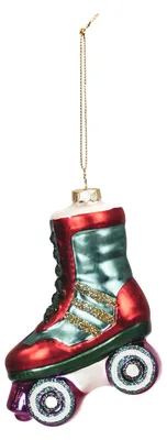 Imagen del producto de Adorno navideño - Patines en línea - Vidrio - 8,5 x 3,5 x 11 cm