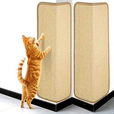 Produktbild von Zocipro 2 Stš¹ck Kratzmatte Katze, 50 x 25 cm Kratzwand fš¹r Katzen, Eckenschutz Katze, Sisal Katzen Kratzmatte zum Kleben, Katzenkratzbretter fš¹r Sofa M?bel Tš¹r Kratzschutz,Beige