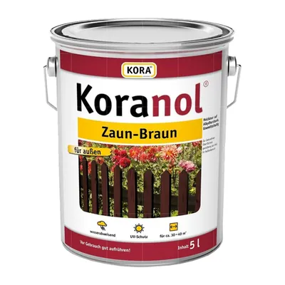 Produktbild von KORA Koranol Zaun-Braun 5 Liter Dunkelbraun