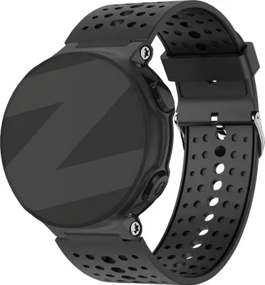 Produktbild von Bandz Silikonarmband 'Classic' passend für Garmin Forerunner 235 / 735 - Hochwertiges Silikon-Smartwatch-Armband - Schwarzes Silikonarmband