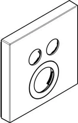 Immagine prodotto di Rosetta Hansgrohe da 155/155 mm per termostato ShowerSelect da incasso, finitura nero opaco