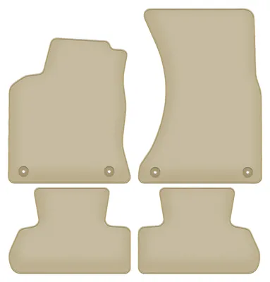 Immagine prodotto di Tappetini in velluto PREMIUM beige compatibili con Audi Q5 I (2008-2017, SUV) – con fissaggi – su misura