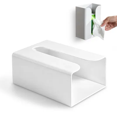 Image de Support mural pour boîte de mouchoirs, blanc