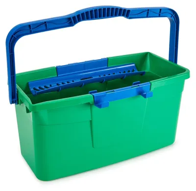 Eimer 12 L rechteckig, für Waschmaschinen bis 35 cm, grün/blau