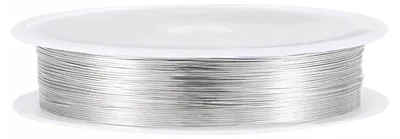 Basteldraht 0,5 mm x 9,5 m, Messing, Silber, 1 Rolle