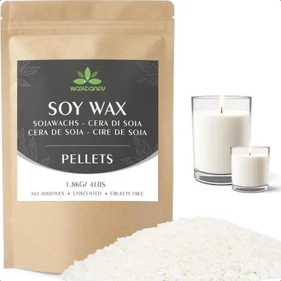 Obrázok produktu pre Sójový vosk na sviečky, 100% prírodný ekologický vosk na výrobu svieč, 1,8 kg