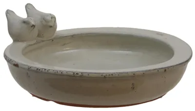 Produktbild von Othmar Decorations Vogeltranke Futterschale - Keramik - 29 cm - creme