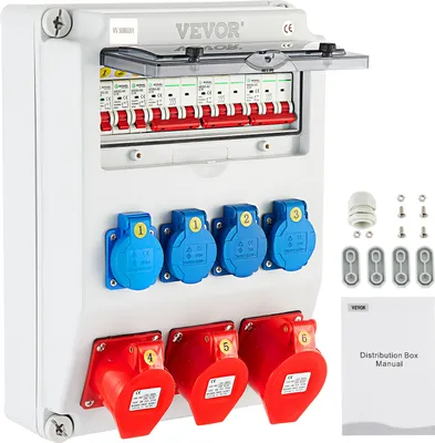 Produktbild von VEVOR Wandverteiler Baustromverteiler 230V/400V Verteilerkästen Stromverteiler