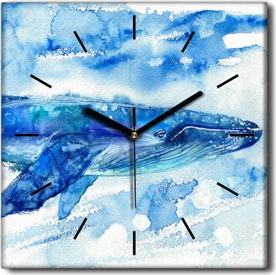 Produktbild von Coloray Uhr auf Leinwand 30x30 cm Wand Uhr Dekoration Wohnzimmer Segeltuch schwarze Hände -Keewal-Aquarelle.