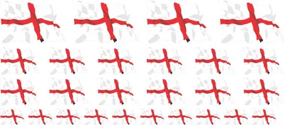 Produktbild von Mini Aufkleber Set - Pack wehend - 4x 51x31mm+ 12x 33x20mm + 10x 20x12mm- selbstklebender Sticker - Fahne - England - Flagge / Banner / Standarte fürs Auto, Büro, zu Hause und die Schule - Set of 26