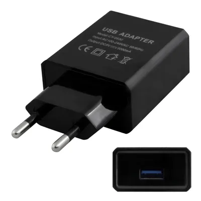 Obrázok produktu pre Napájací adaptér MasterLED USB 5 V 3 A, nabíjačka, 1x USB A, čierna, kompaktná