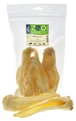 Productafbeelding van Zoolekker Geitenoren hondensnack - natuurlijke, glutenvrije kauwsnack per 100 g