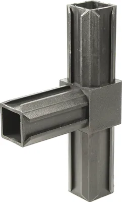 Image de Alberts 859848 Raccord de tuyau XD, pièce en T, plastique, noir, 20 x 20 x 1,5 mm, set de 10 pièces