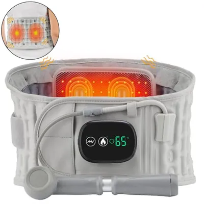 Produktbild von Wärmegürtel Vibrationsmassage,Elektrischer Heiz-Lendenstützgurt,Aufblasbarer ,3 Heizstufen und 3 Vibrationsintensitätsstufen,mit USB Geschenke