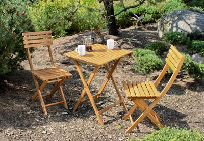 Immagine prodotto di Tavolo da giardino Garden Pleasure Alameda marrone quadrato 55,0 x 55,0 x 72,0 cm