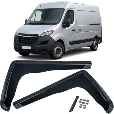 Für Opel Movano C ab 2021- Windabweiser Regenabweiser Windschutz Schwarz in der Farbe Schwarz von Carparts-Online GmbH