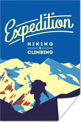 Produktbild von MuchoWow® Poster Berg - Sport - Blau 20x30 cm - Papierdruck