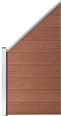 Image de Panneau de clôture WPC 95x(105-180) cm Marron