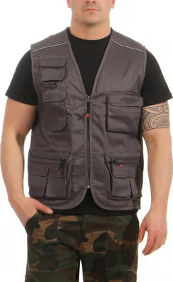 Produktbild von Mivaro Herren Sommer Outdoor Weste - Arbeitsweste mit Reißverschluss, viele Taschen, Drytech Futter, atmungsaktiv und leicht, Regular Fit, Größen S bis 5XL