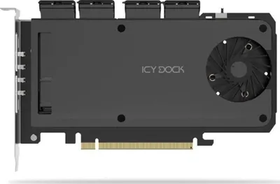Produktbild von Icy Dock ExpressSlot Slide MB204MP-1B - Speichergehäuse - M.2 - PCIe 4.0 x16 (NVMe)