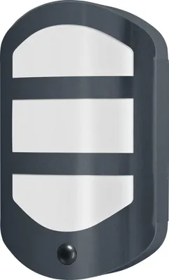 Zdjęcie produktu dla OSRAM ENDURA Style Plate Wall Sensor, zewnętrzna lampa ścienna ciemnoszara, 12,5W, 630lm, 3000K, IP44, czujnik ruchu