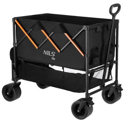 Produktbild von NC2607 XXL Reise-Kinderwagen Schwarz-Orange 160L Nils Camp