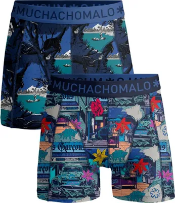 Produktbild von Muchachomalo Herren Boxershorts – 2er Pack – Baumwolle Stretch – Bequeme Unterwäsche – Größe 7XL - URBEXJUNGLE1010-04
