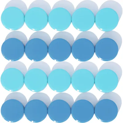 Image de 20 aimants puissants pour réfrigérateurs et tableaux blancs, petits, ronds, forte adhérence, bleus