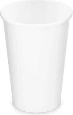 Produktbild von 50 Hartpapier Kaffeebecher 300 ml (10 oz) Ø 80 x 114 mm, weiß PE-beschichtet