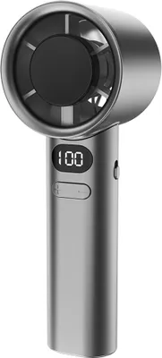 Zdjęcie produktu dla Wentylator ręczny M11, turbina USB, wentylator o dużej prędkości, prędkość 120, bezstopniowa regulacja prędkości, szary, odpowiedni do biwakowania, podróży, biura domowego