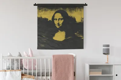 Produktbild von MuchoWow® Wandteppich Wandbehang Mona Lisa - Leonardo da Vinci - Kunst 90x90 cm Tapisserie Dekoration Wandtuch - Wandaufhänger