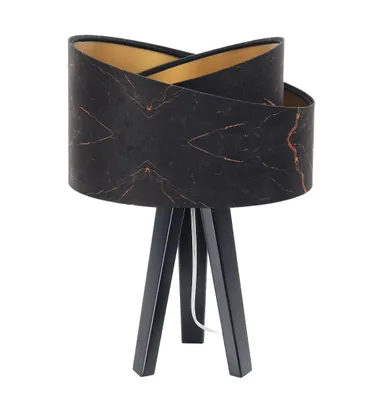 Zdjęcie produktu dla Lampa stołowa BLACK MARBLE czarna/złota/czarna