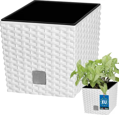 Obrázok produktu pre KOTARBAU® 170 mm kvetináč s vnútorným kvetináčom biely