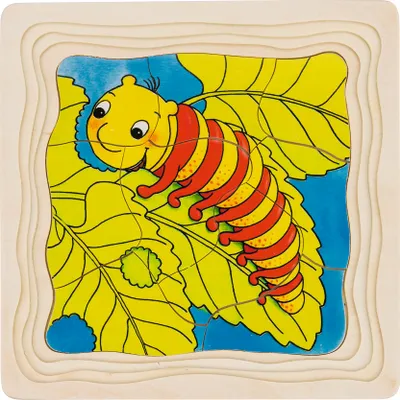 Image de Goki Houten Lagenpuzzel - Vlinder