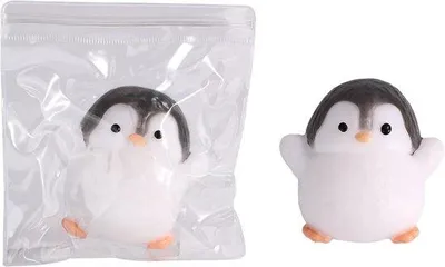 Immagine prodotto di Set di palline antistress a forma di pinguino morbido, nero e bianco