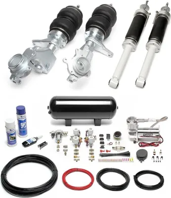 Produktbild von TA Technix Luftfahrwerk + Kompressor schwarz für Audi 50 VW Derby Polo 86/86C