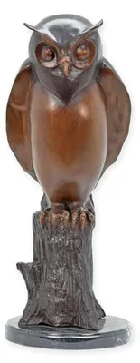 Productafbeelding van BRONZEN BEELD VAN EEN UIL hoogte 50 cm