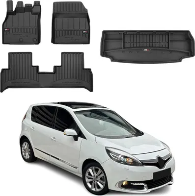 Produktbild von OMAC Fußmatten & Kofferraumwanne Set für Renault Scenic 2009-2016 3.Reihe Gummi